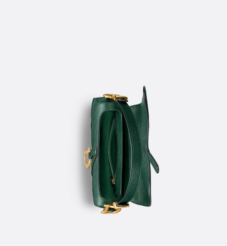 Saddle Bag with Strap • Pine Green Grained Calfskin
