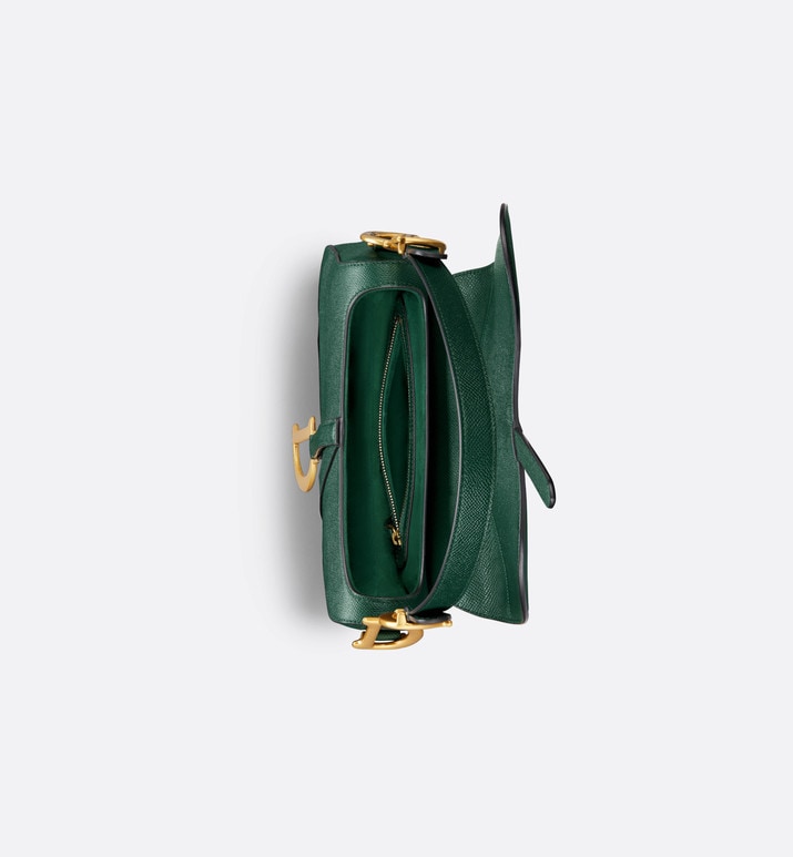 Saddle Bag with Strap • Pine Green Grained Calfskin