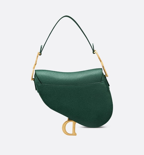 Saddle Bag with Strap • Pine Green Grained Calfskin