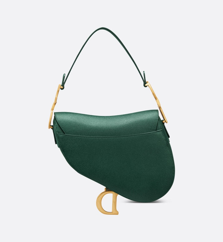 Saddle Bag with Strap • Pine Green Grained Calfskin
