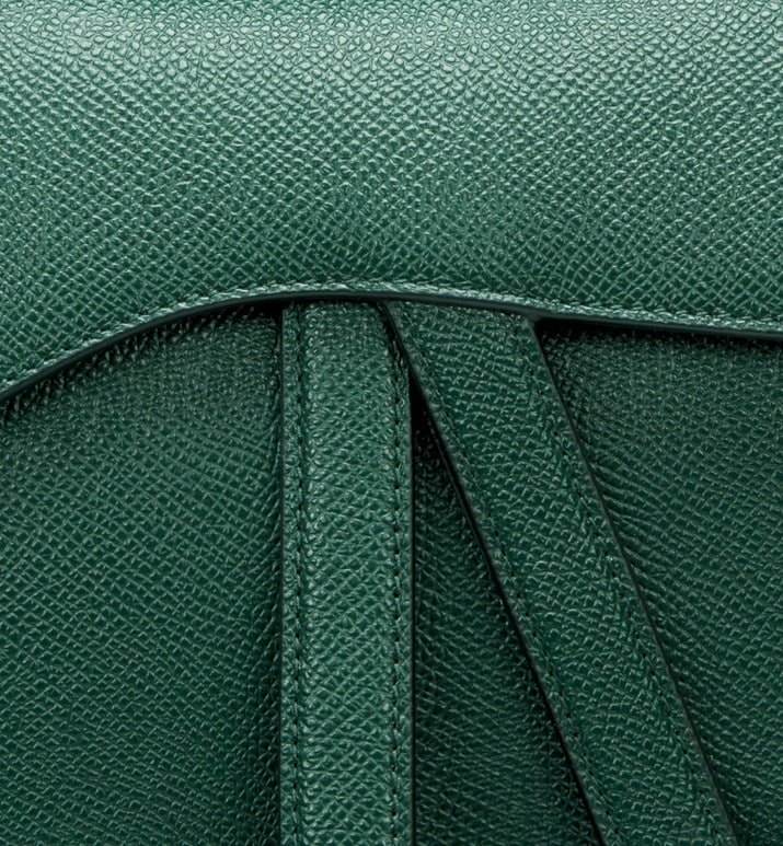 Saddle Bag with Strap • Pine Green Grained Calfskin