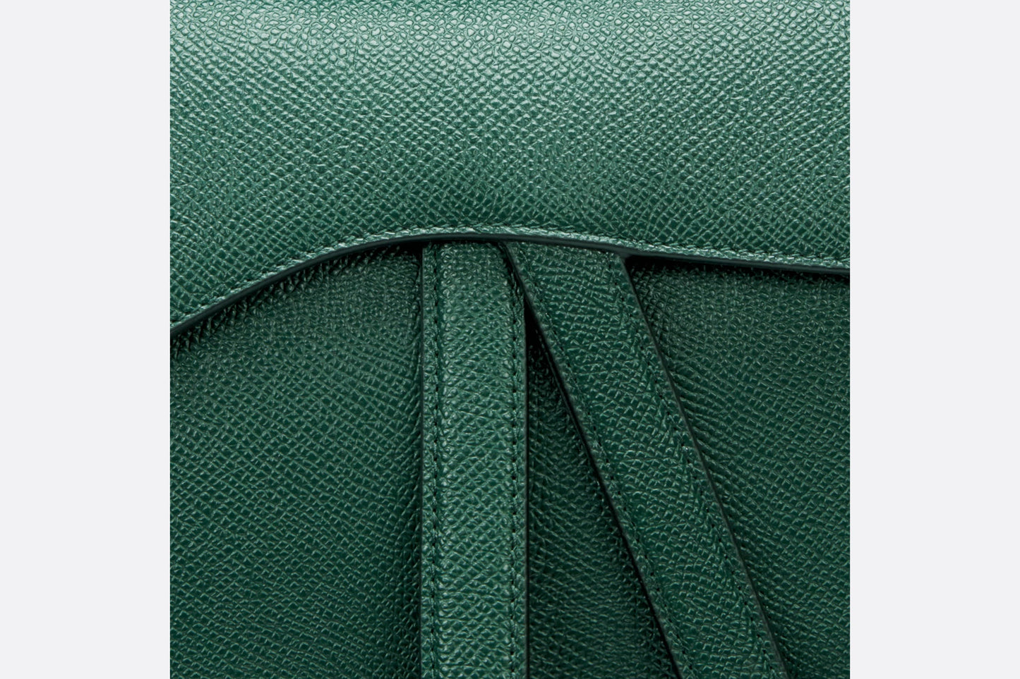 Saddle Bag with Strap • Pine Green Grained Calfskin
