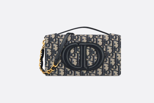 CD Signature Mini Bag • Blue Dior Oblique Jacquard