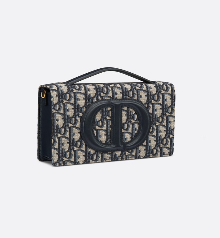 CD Signature Mini Bag • Blue Dior Oblique Jacquard