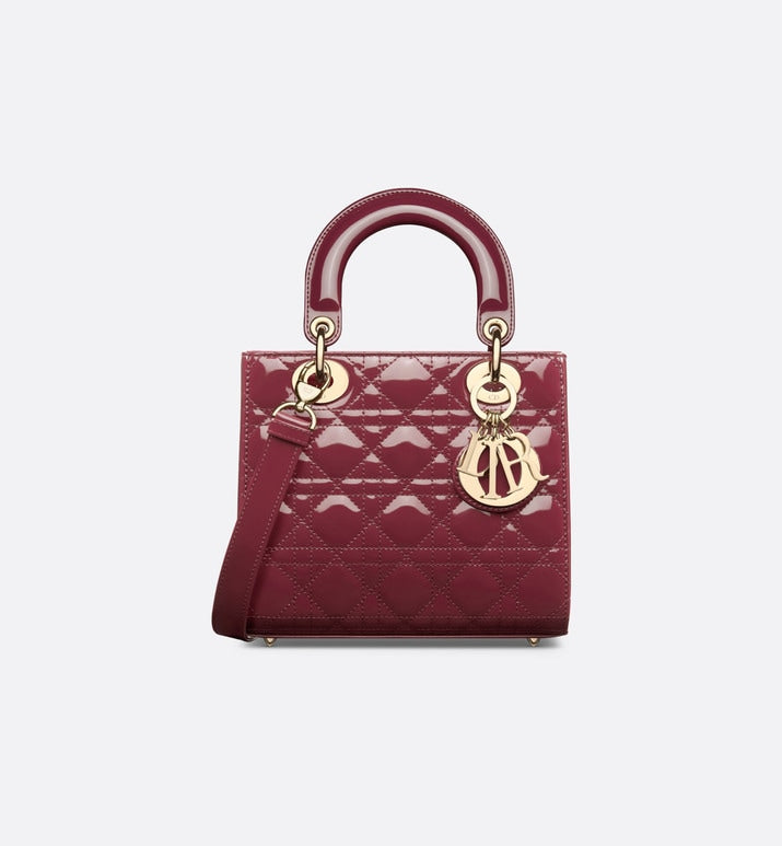 Small Lady Dior Bag • Deep Fuchsia Patent Cannage Calfskin