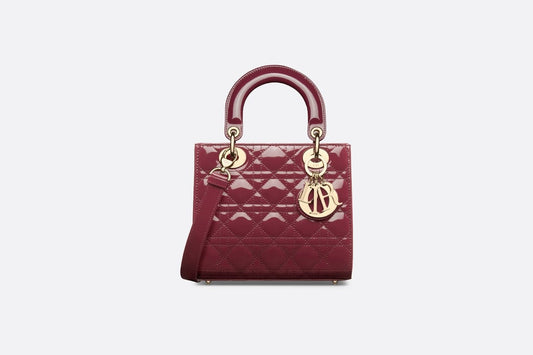 Small Lady Dior Bag • Deep Fuchsia Patent Cannage Calfskin