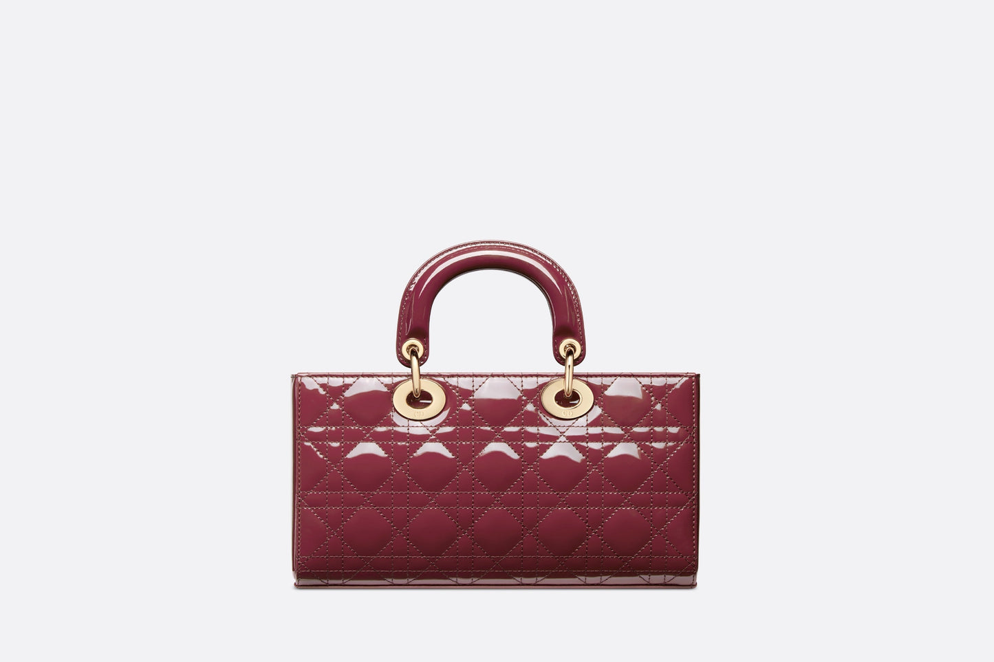 Medium Lady D-Joy Bag • Deep Fuchsia Patent Cannage Calfskin