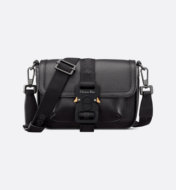Mini Dior Hit The Road Bag • Black Grained Calfskin