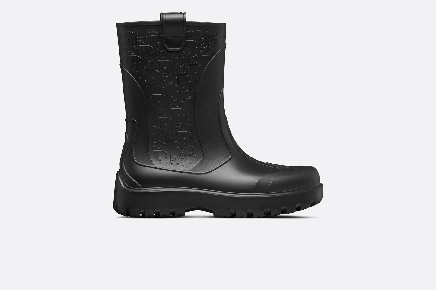 Dior Garden Rain Boot • Black Rubber with Dior Oblique Motif