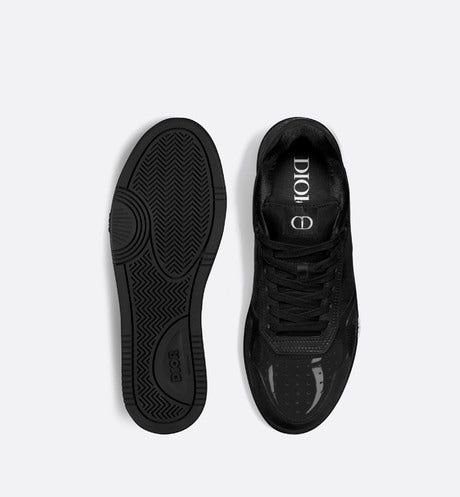 B27 Low-Top Sneaker • Black Patent Calfskin and Dior Oblique Gravity Leather