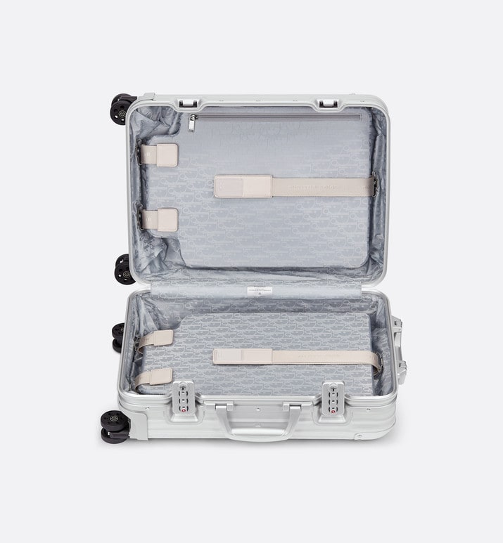 DIOR AND RIMOWA Carry-On Luggage • Gradient Blue Dior Oblique Aluminum