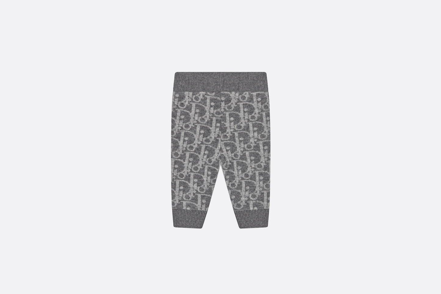 Baby Track Pants • Deep Gray and Gray Dior Oblique Wool and Cashmere-Blend Knit Jacquard