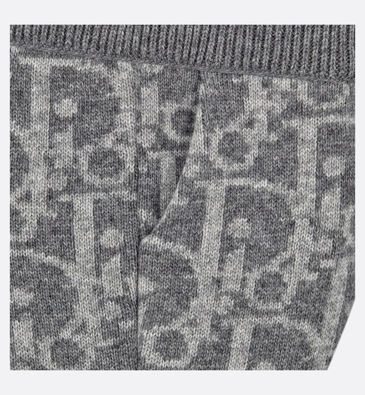 Baby Track Pants • Deep Gray and Gray Dior Oblique Wool and Cashmere-Blend Knit Jacquard