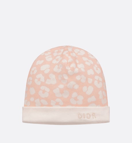 Newborn Gift Set • Pink Cotton Jersey with Pale Pink Leopard Print