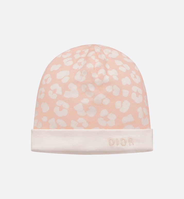 Newborn Gift Set • Pink Cotton Jersey with Pale Pink Leopard Print