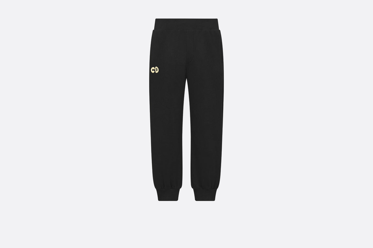 Kid's Track Pants • Black Cotton Fleece