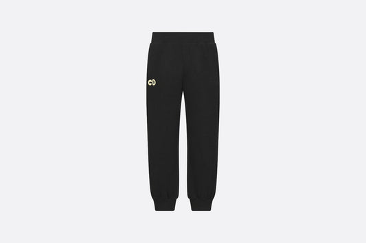 Kid's Track Pants • Black Cotton Fleece