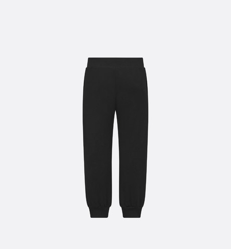 Kid's Track Pants • Black Cotton Fleece
