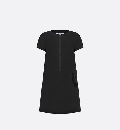 Kid's A-Line Dress • Black Water-Repellent Technical Fabric