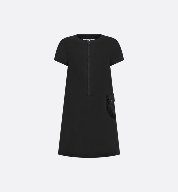 Kid's A-Line Dress • Black Water-Repellent Technical Fabric