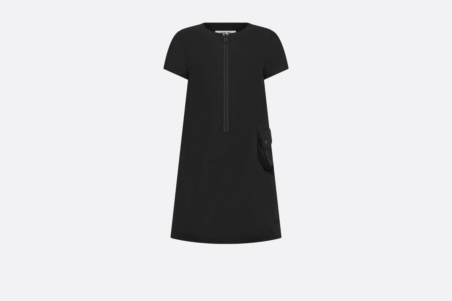 Kid's A-Line Dress • Black Water-Repellent Technical Fabric