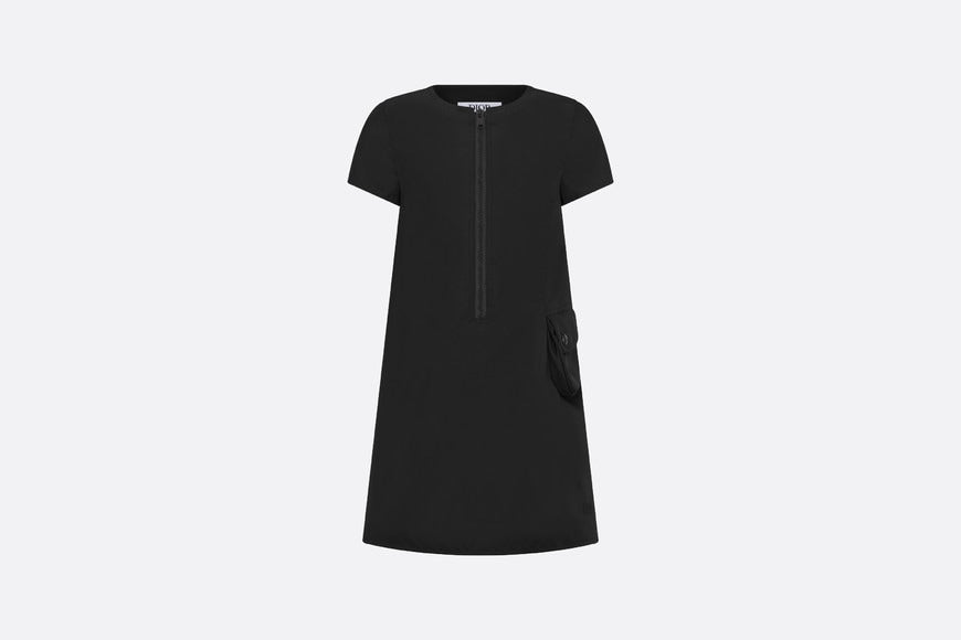 Kid's A-Line Dress • Black Water-Repellent Technical Fabric