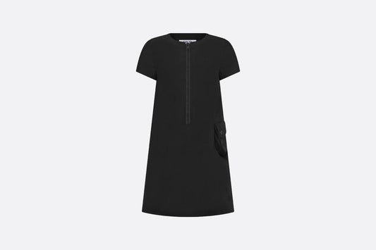 Kid's A-Line Dress • Black Water-Repellent Technical Fabric