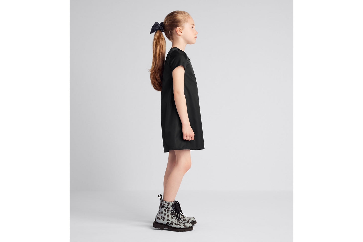 Kid's A-Line Dress • Black Water-Repellent Technical Fabric