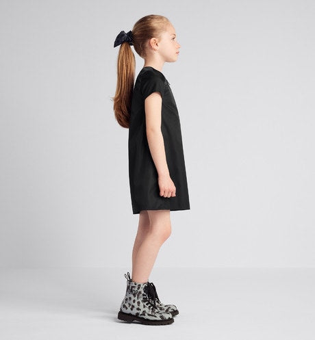 Kid's A-Line Dress • Black Water-Repellent Technical Fabric