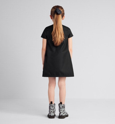 Kid's A-Line Dress • Black Water-Repellent Technical Fabric