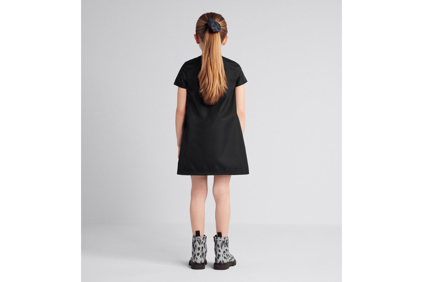 Kid's A-Line Dress • Black Water-Repellent Technical Fabric