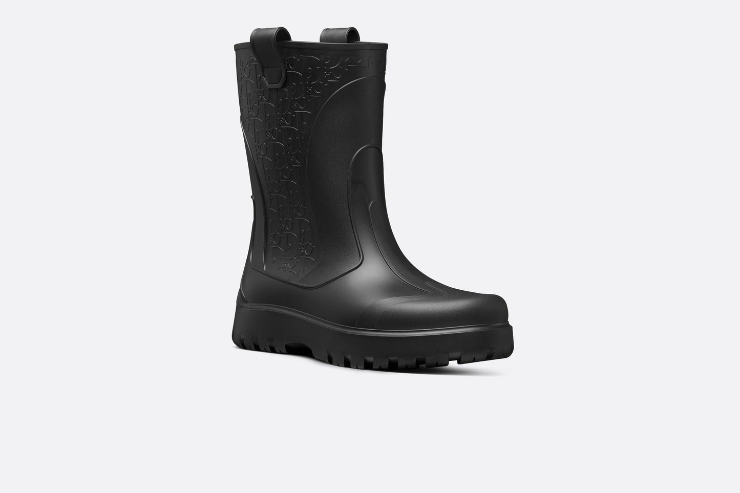 Dior Garden Rain Boot • Black Rubber with Dior Oblique Motif