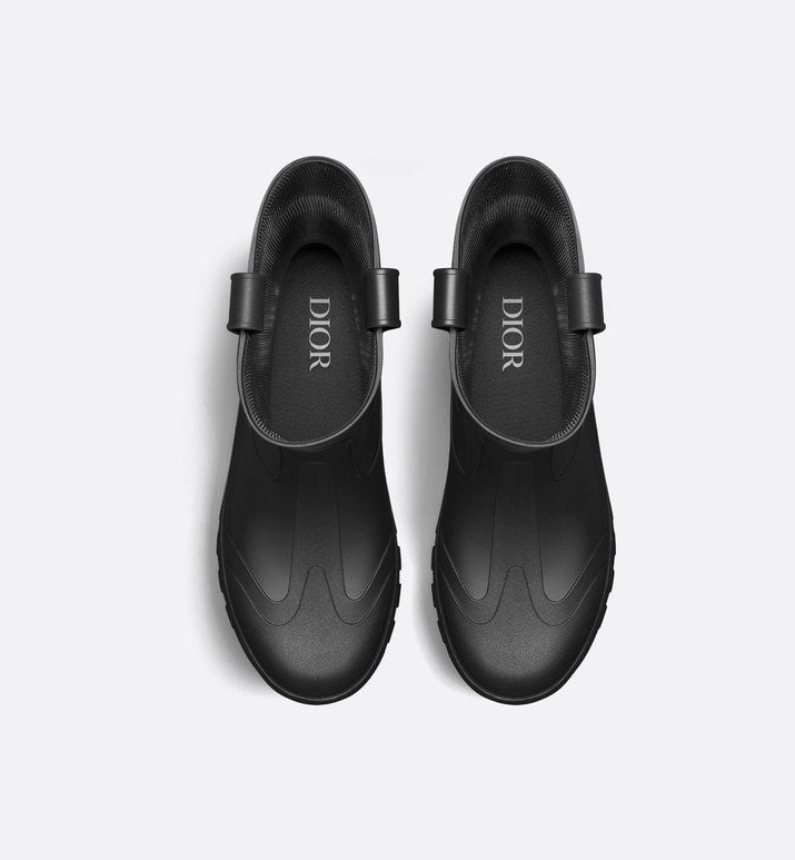 Dior Garden Rain Boot • Black Rubber with Dior Oblique Motif