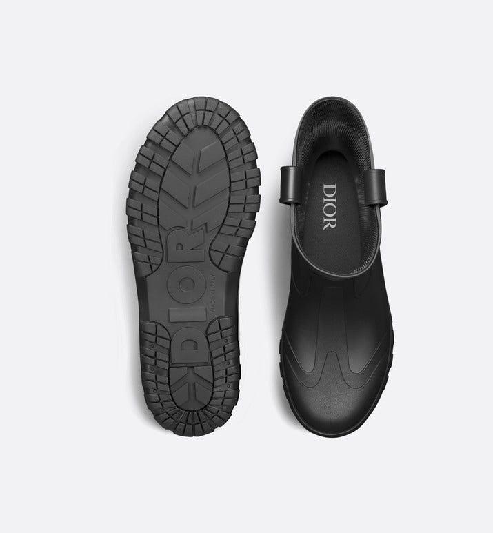 Dior Garden Rain Boot • Black Rubber with Dior Oblique Motif