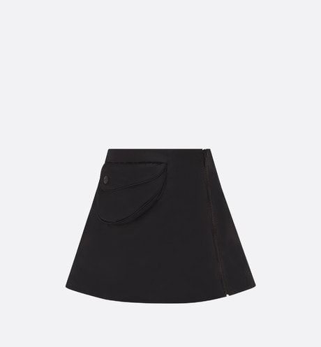 Kid's A-Line Skirt • Black Water-Repellent Technical Fabric