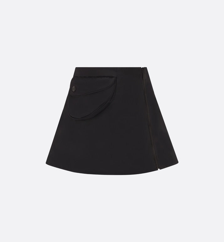 Kid's A-Line Skirt • Black Water-Repellent Technical Fabric