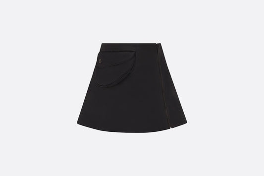 Kid's A-Line Skirt • Black Water-Repellent Technical Fabric