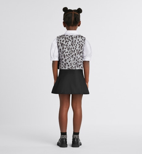 Kid's A-Line Skirt • Black Water-Repellent Technical Fabric