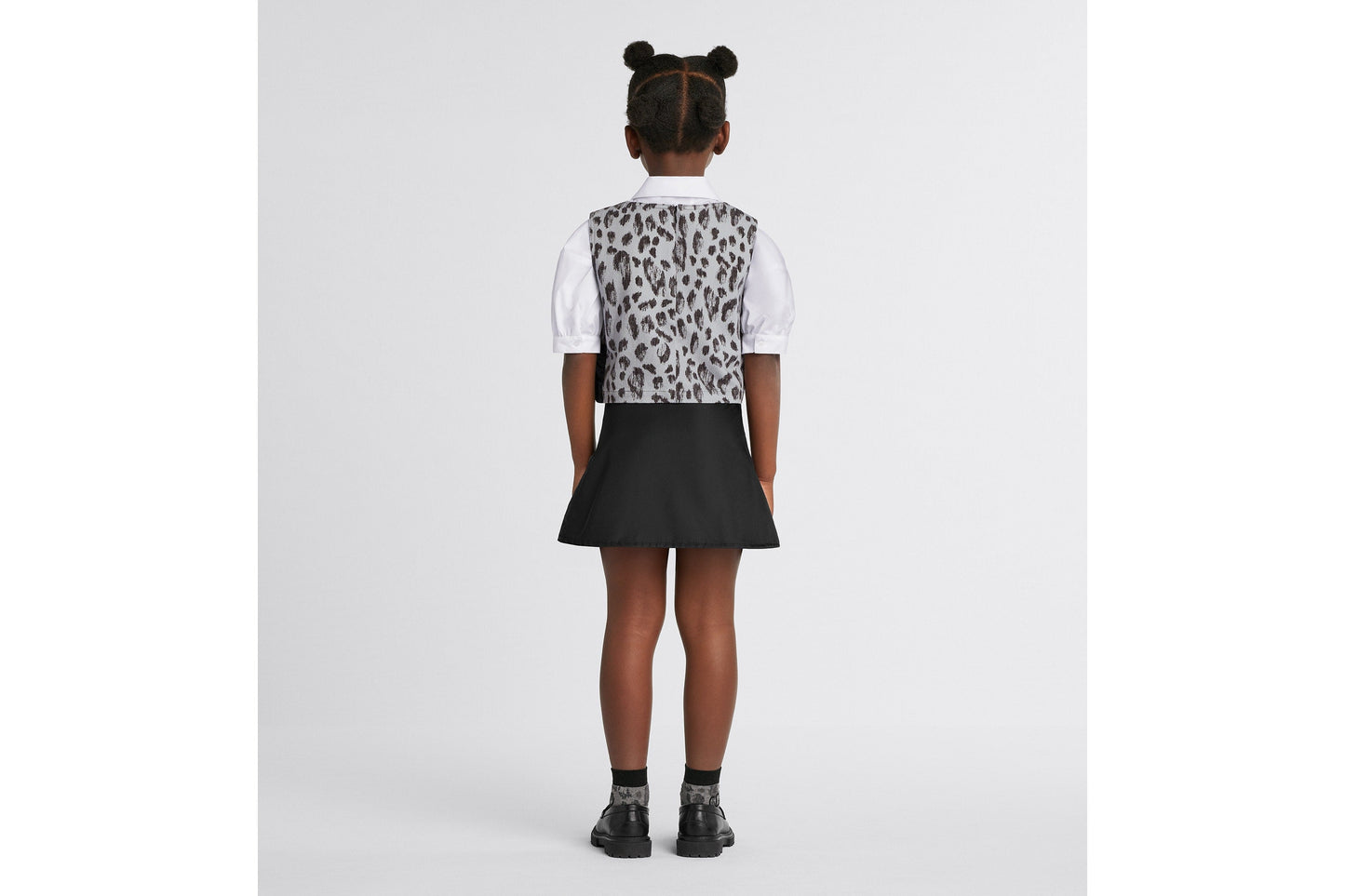 Kid's A-Line Skirt • Black Water-Repellent Technical Fabric