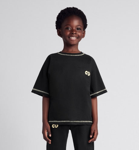 Kid's T-Shirt • Black Cotton Jersey