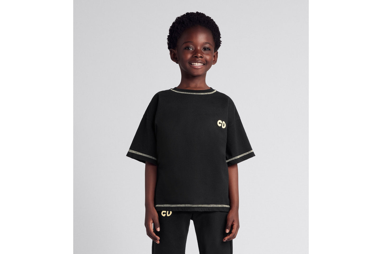 Kid's T-Shirt • Black Cotton Jersey