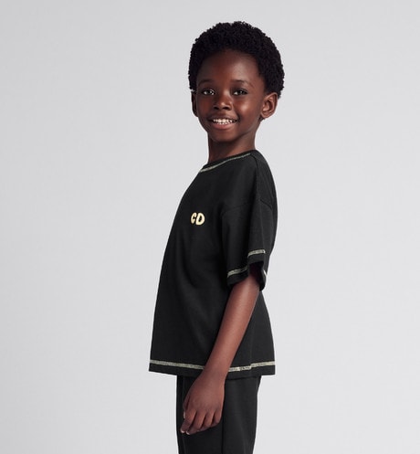 Kid's T-Shirt • Black Cotton Jersey