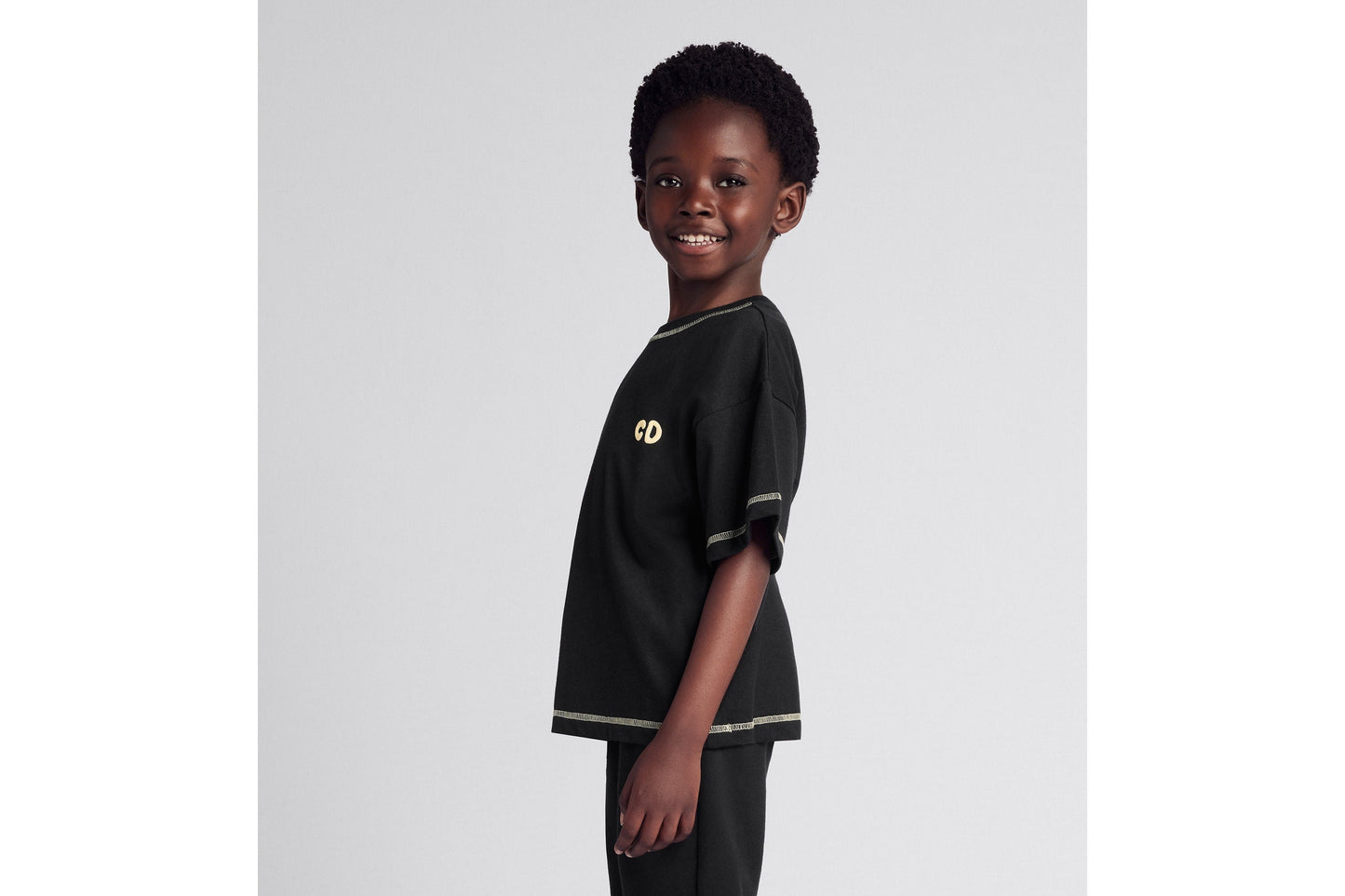 Kid's T-Shirt • Black Cotton Jersey