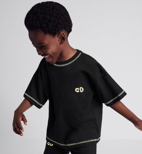 Kid's T-Shirt • Black Cotton Jersey