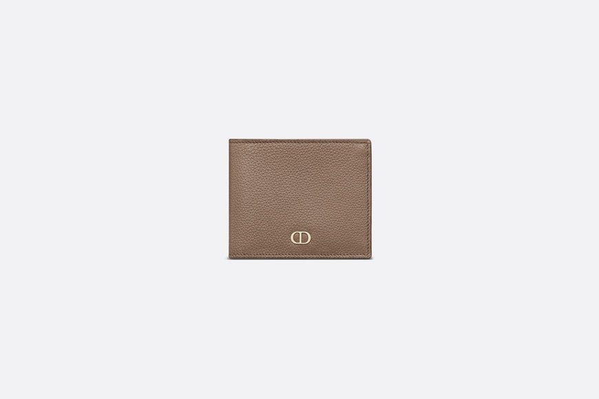 Wallet • Khaki Grained Calfskin with CD Icon Signature