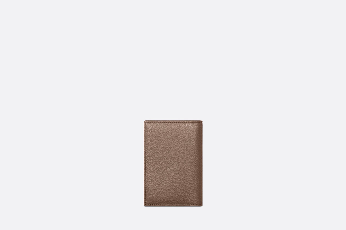 Bi-Fold Card Holder • Khaki Grained Calfskin with CD Icon Signature