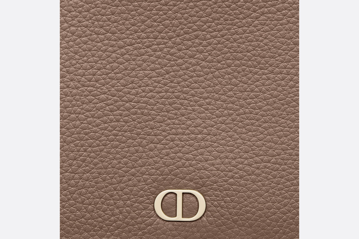 Bi-Fold Card Holder • Khaki Grained Calfskin with CD Icon Signature