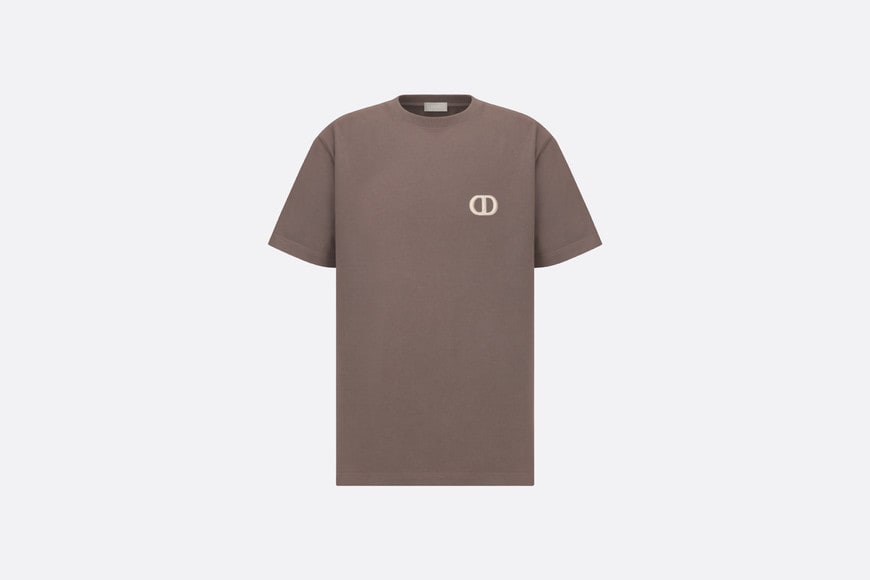 CD Icon Relaxed-Fit T-Shirt • Brown Cotton Jersey