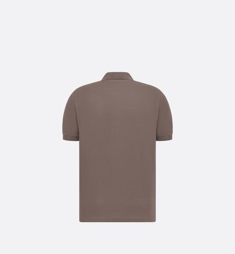 CD Icon Polo Shirt • Brown Cotton Piqué