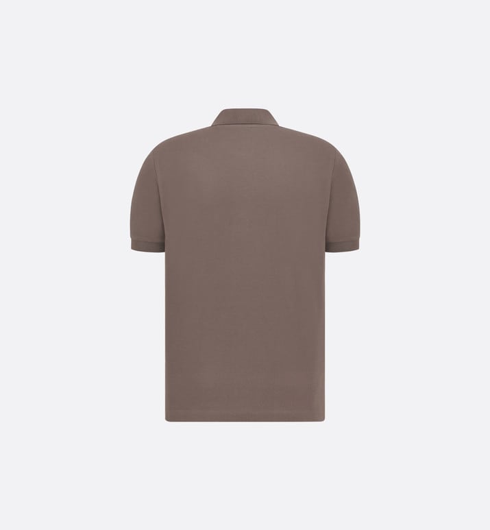 CD Icon Polo Shirt • Brown Cotton Piqué